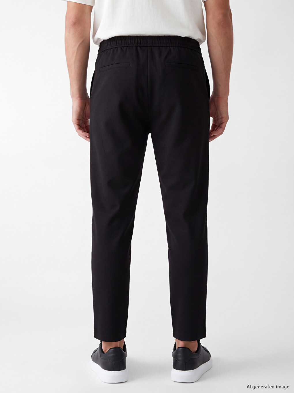Siyah Regular Fit Erkek Pantolon-3