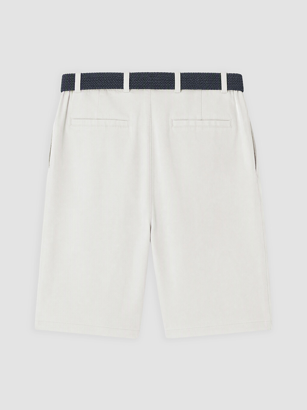 Bej Regular Fit Kemerli Erkek Şort-5