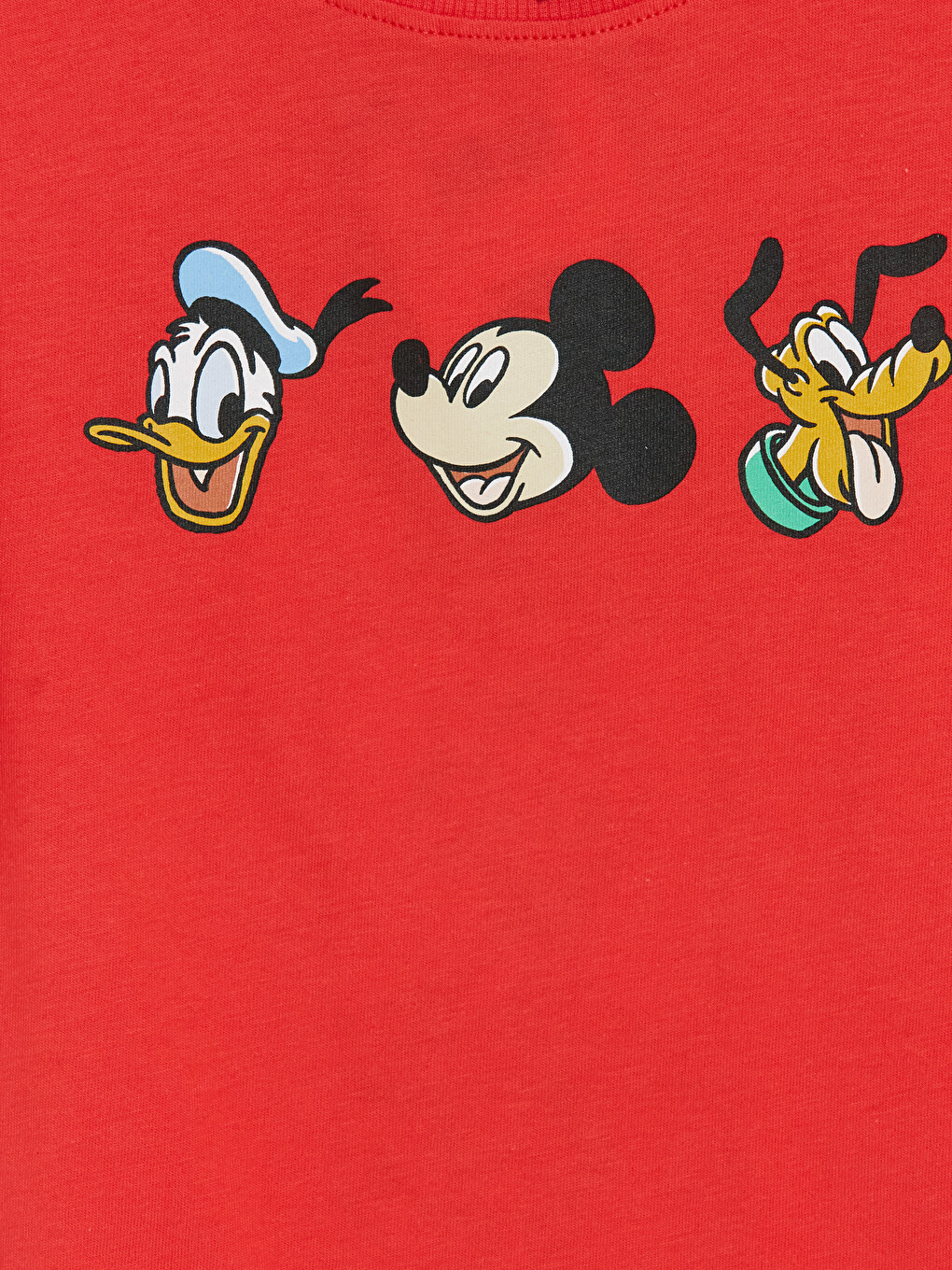 Kırmızı Mickey Mouse Baskılı Erkek Çocuk Tişört-1