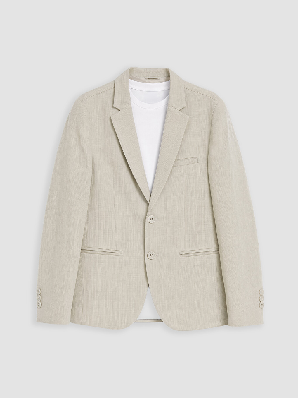 Bej Erkek Çocuk Blazer Ceket Ve Pantolon Takım-1