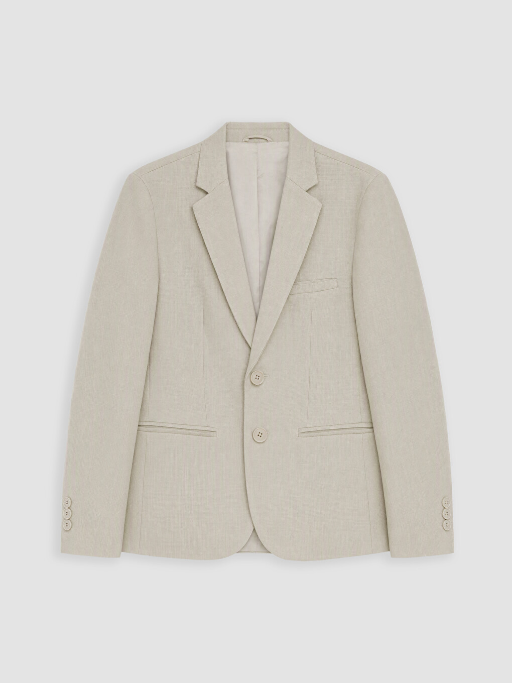 Bej Erkek Çocuk Blazer Ceket Ve Pantolon Takım-2