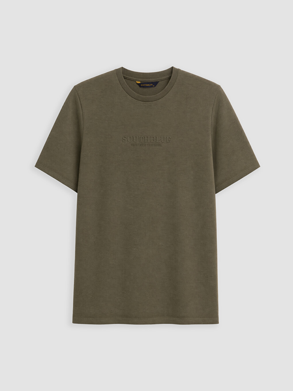 Mashkull Ngjyre Kaki T-shirt-4