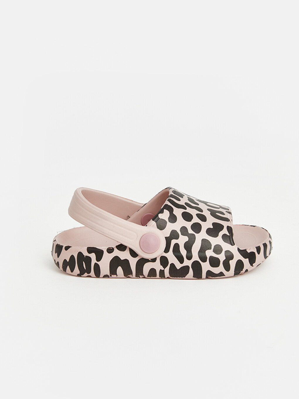 Pembe Leopar Desenli Kız Çocuk Sandalet-1