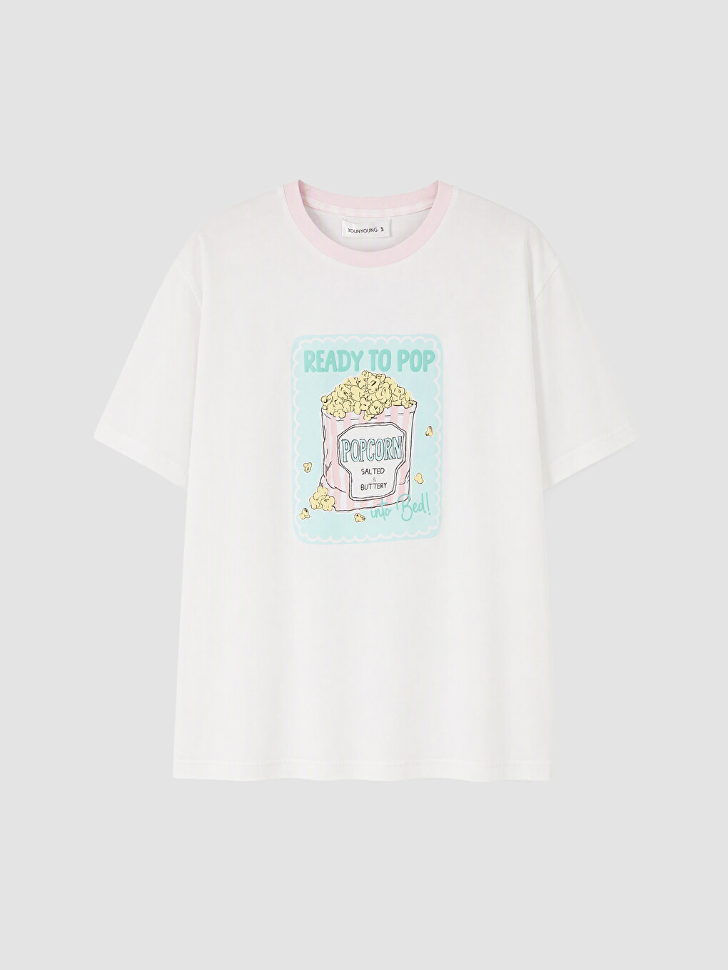 Pembe Bisiklet Yaka Kadın Pijama Takım-1