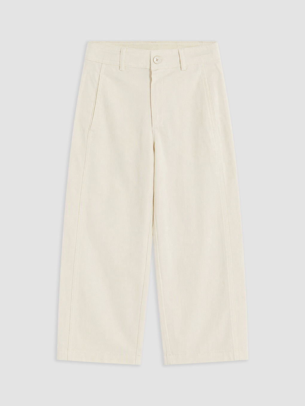 Wideleg Girls' Gabardine Trousers