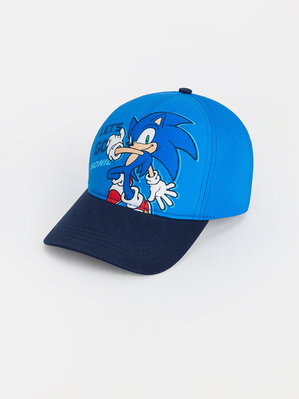 Mavi Sonic Baskılı Erkek Çocuk Kep Şapka-1