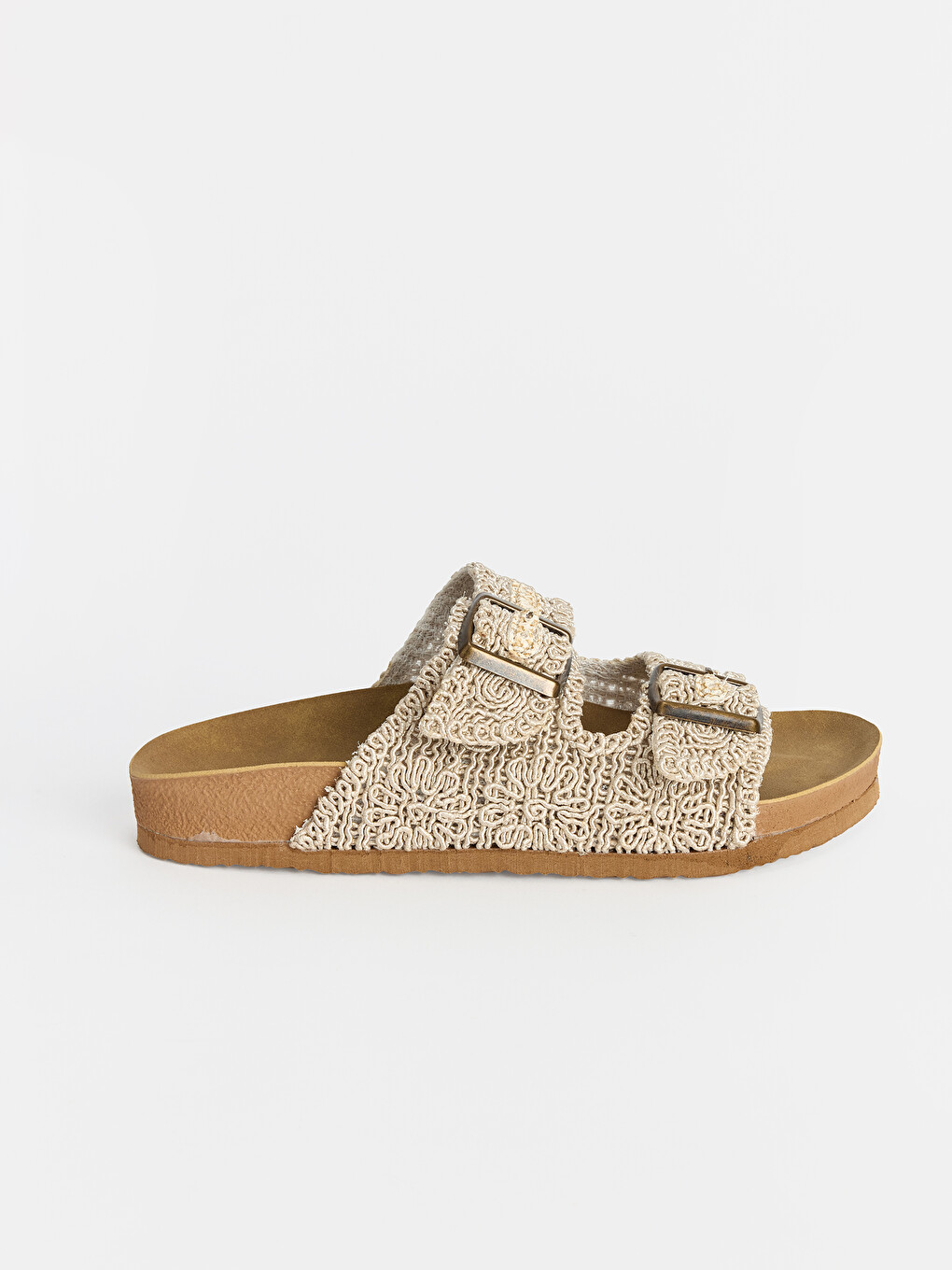 Knit Patterned Women's Sliders-1
