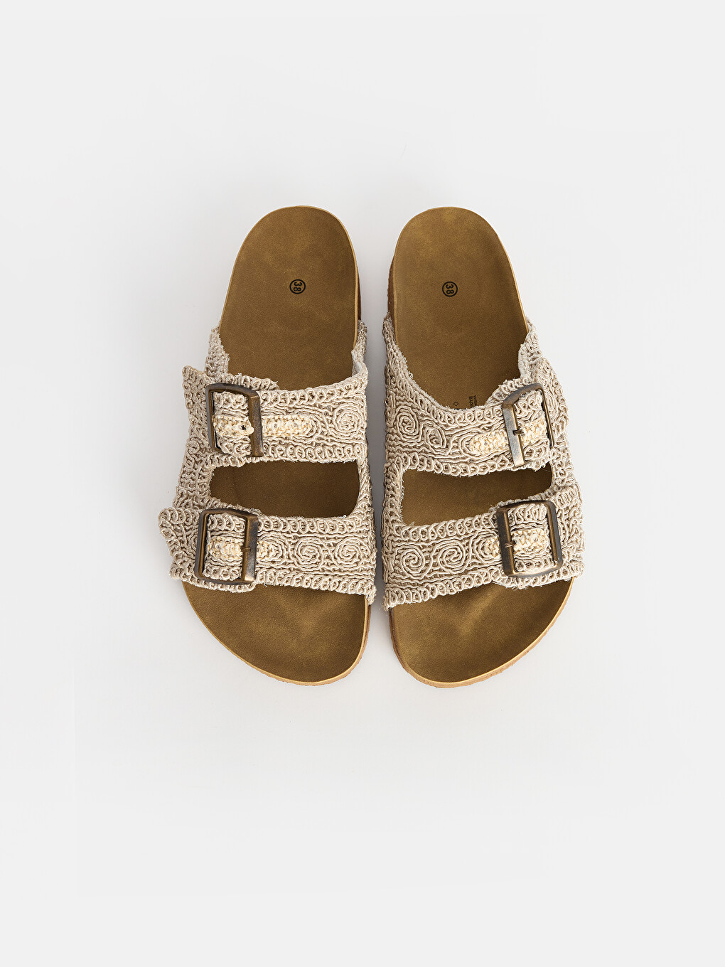 Knit Patterned Women's Sliders-2
