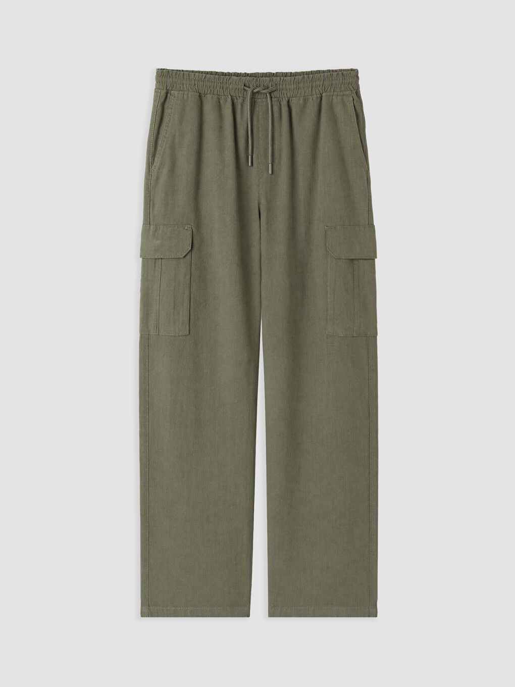 Haki Relax Fit Erkek Kargo Pantolon