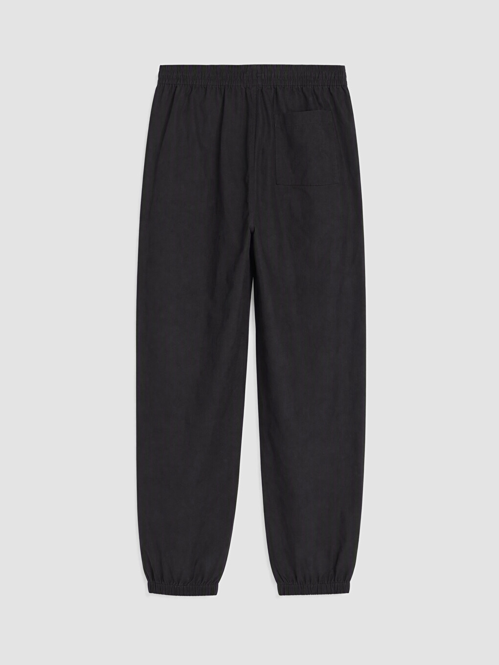 Siyah Poplin Standart Kalıp Erkek Pantolon-6