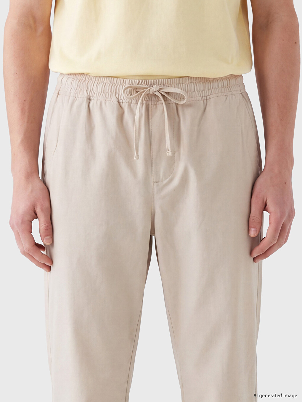 Regular Fit Poplin Men's Trousers-2