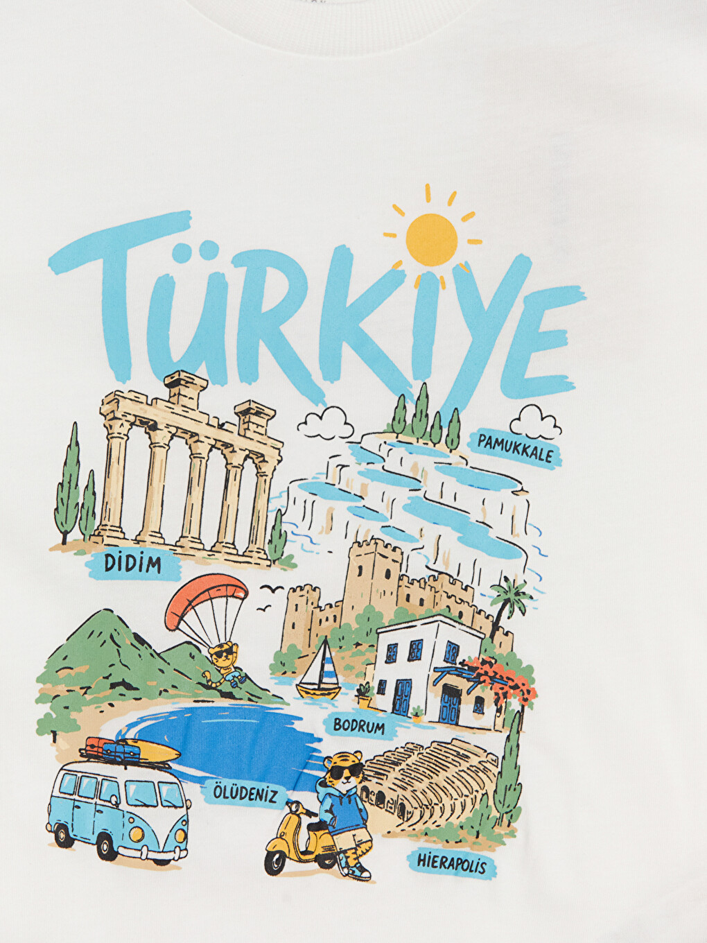Beyaz Türkiye Baskılı Erkek Çocuk Tişört-2