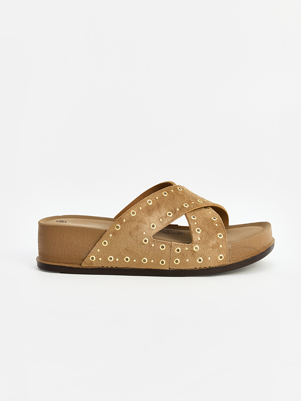 Women's Eyelet Detailed Cross Strapped Slipper-1
