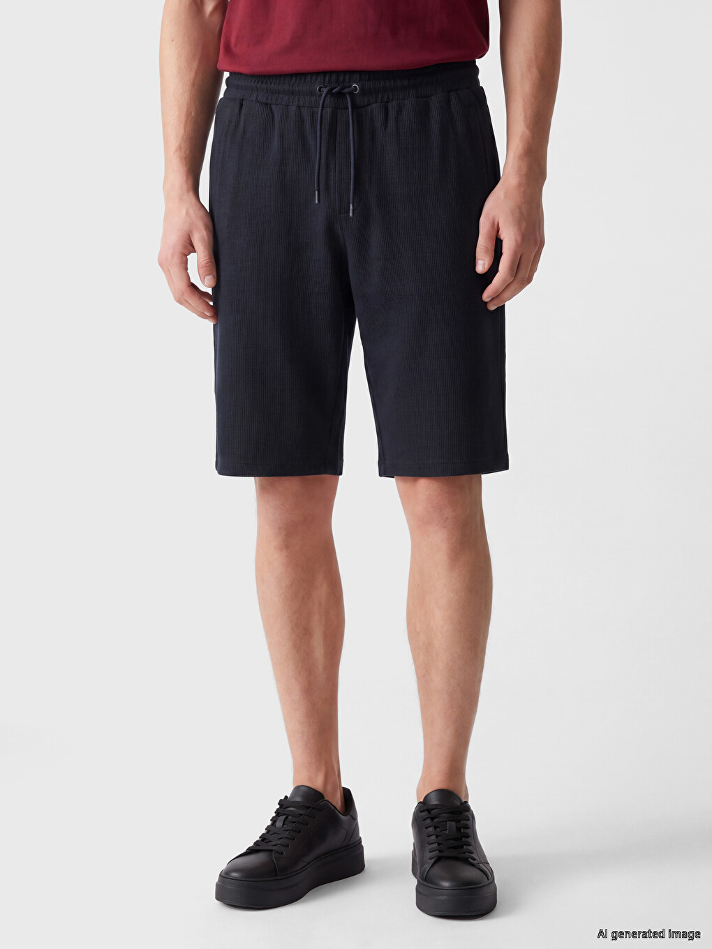 Lacivert Regular Fit Erkek Şort-1