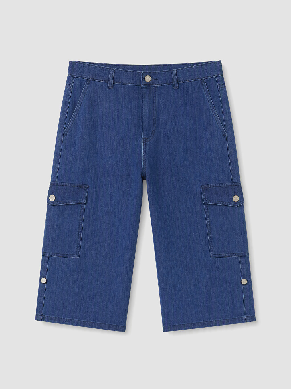 Muškarac Indigo Plava Denim Šorc-2