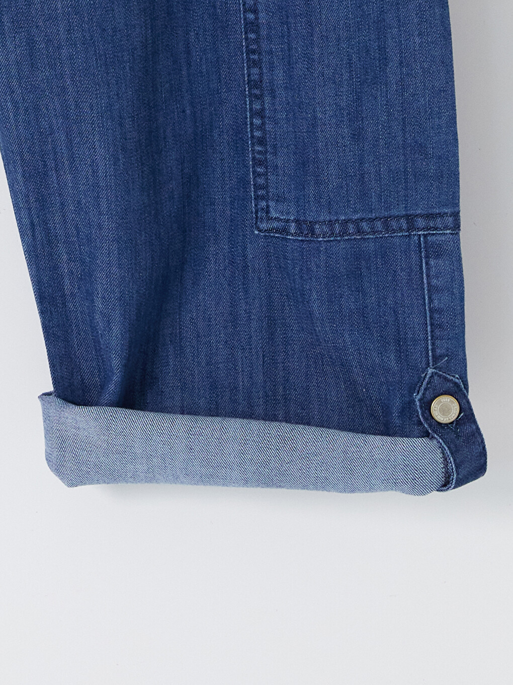 Muškarac Indigo Plava Denim Šorc-3