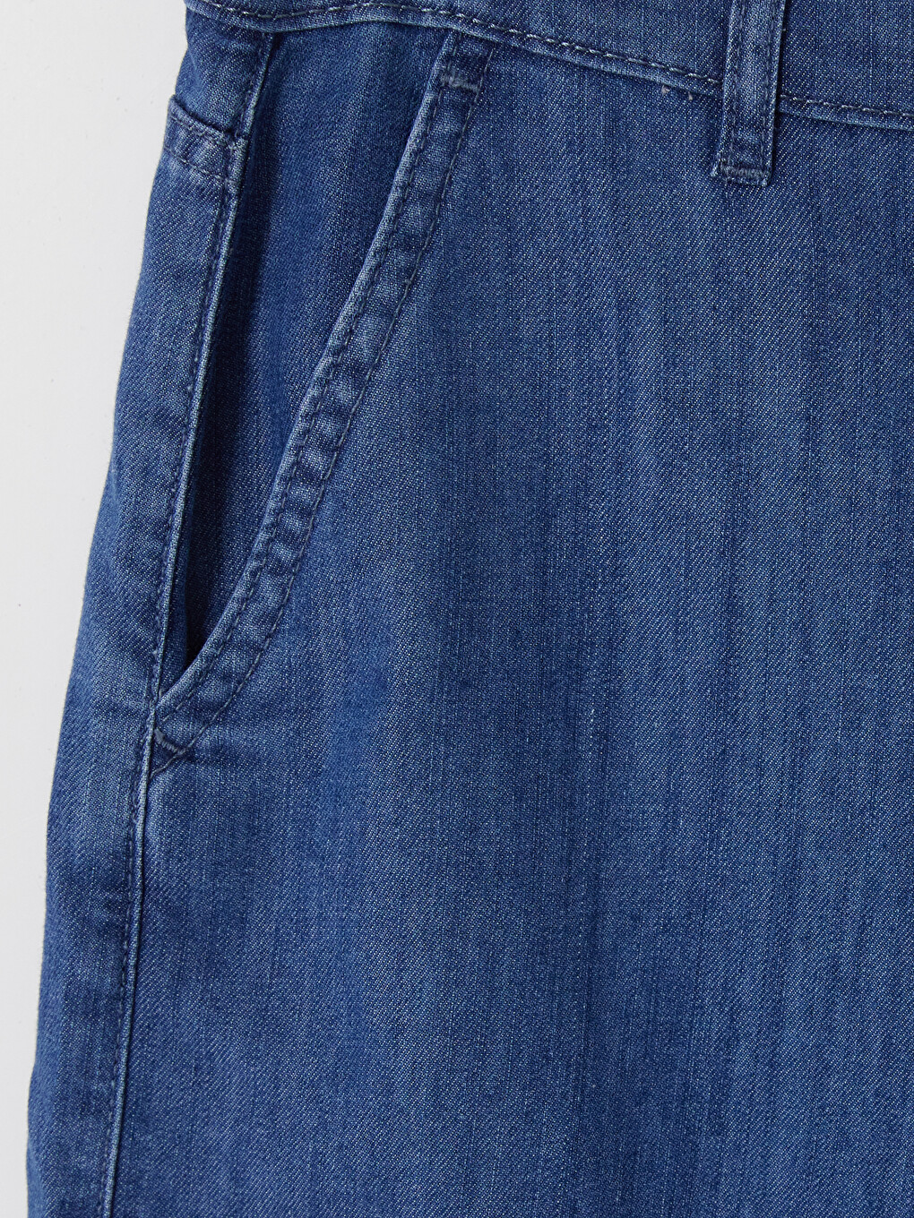 Muškarac Indigo Plava Denim Šorc-4
