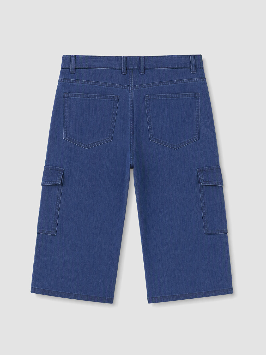 Muškarac Indigo Plava Denim Šorc-5