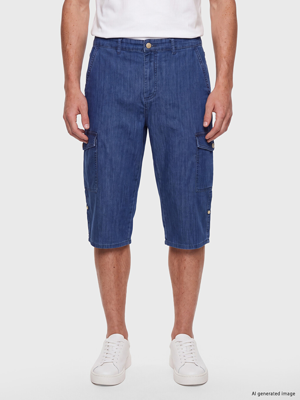 Man Indigo Denim Shorts-1