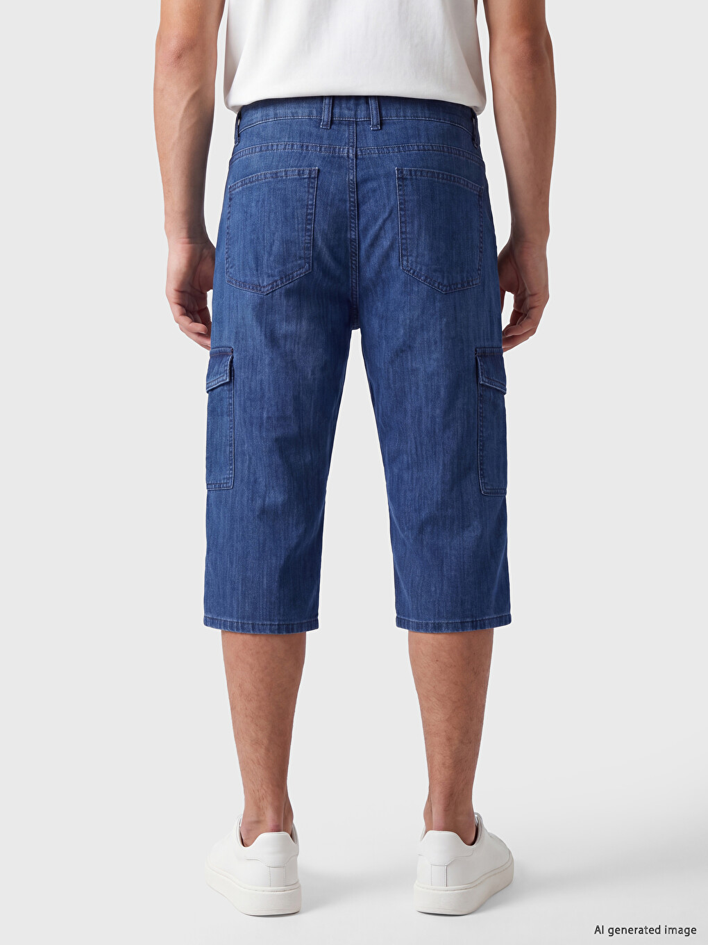 Man Indigo Denim Shorts-3