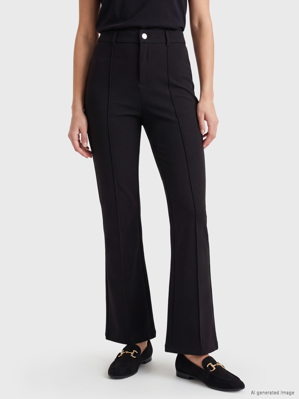 Pantalon Noir Femme-1