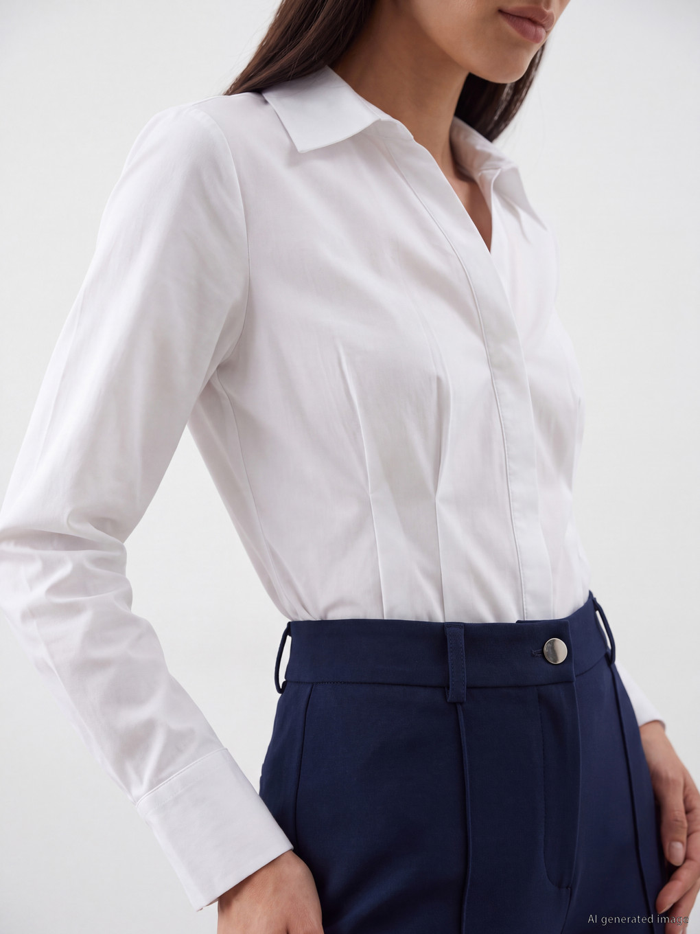 High Waist Flare Women's Trousers-2