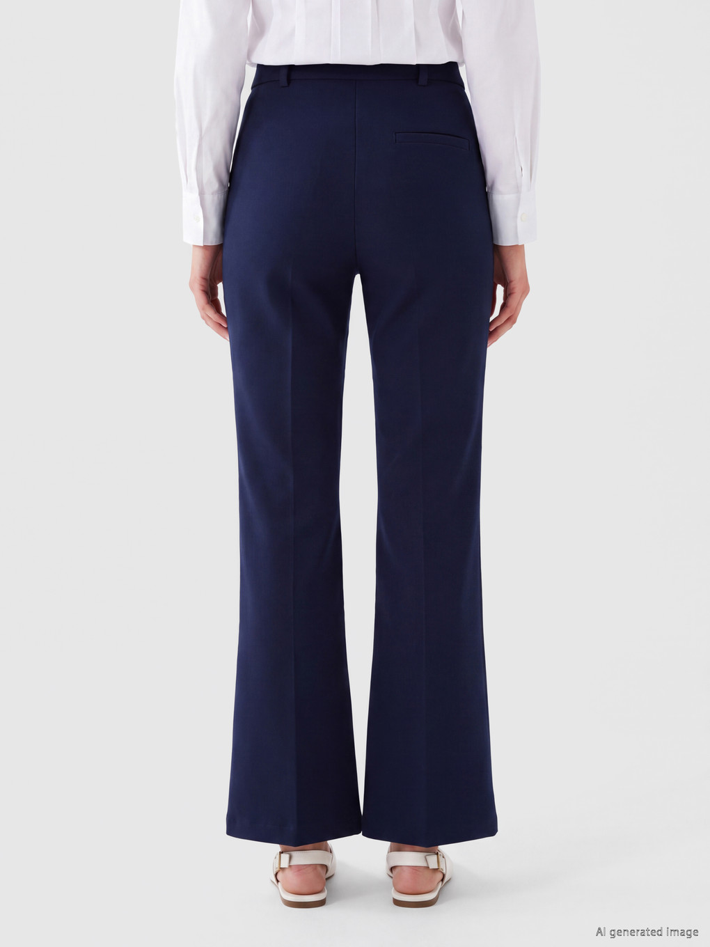 High Waist Flare Women's Trousers-3