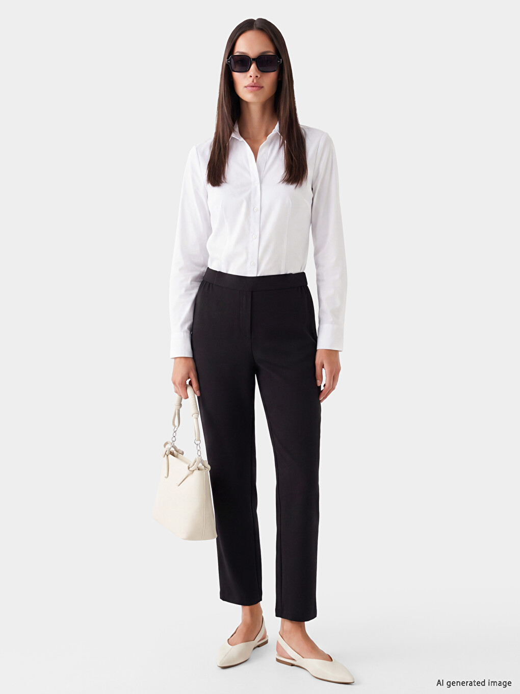 Elastic Waist Women's Trousers