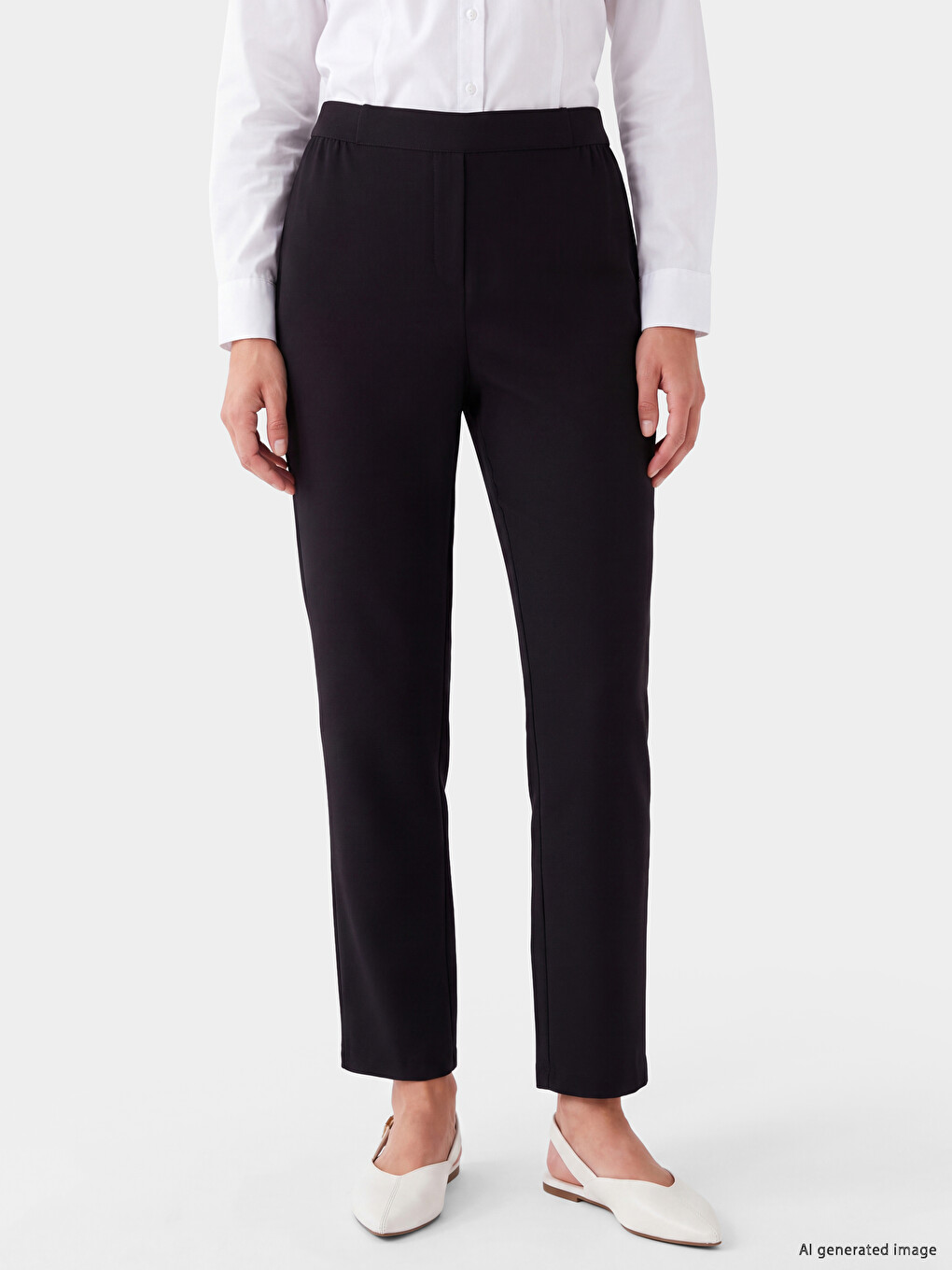 Elastic Waist Women's Trousers-1
