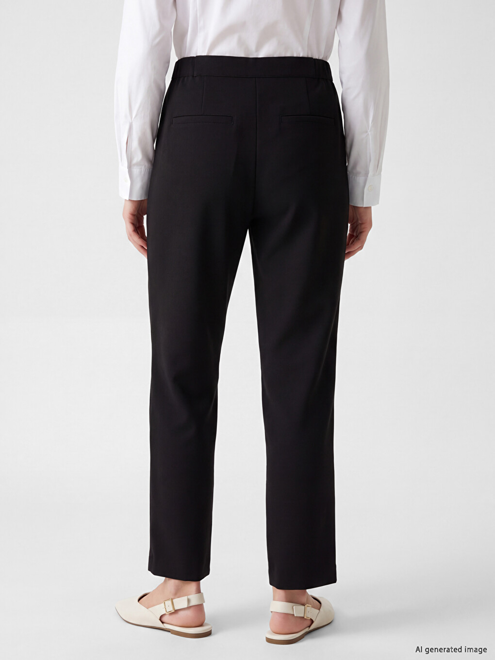 Elastic Waist Women's Trousers-3