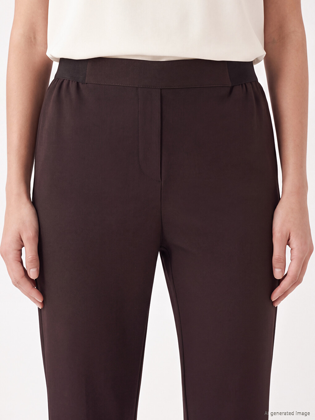 Elastic Waist Women's Trousers-2
