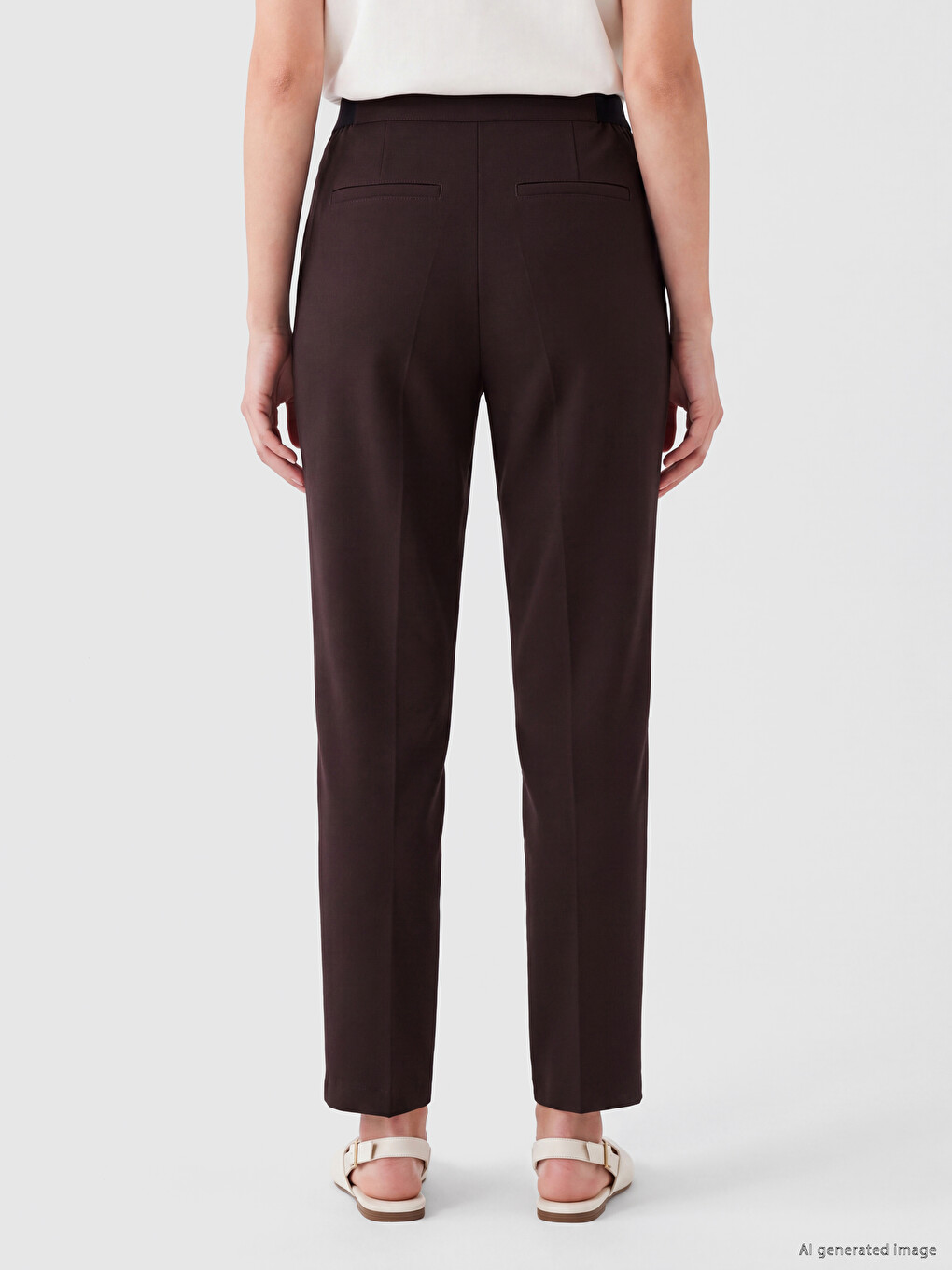 Elastic Waist Women's Trousers-3