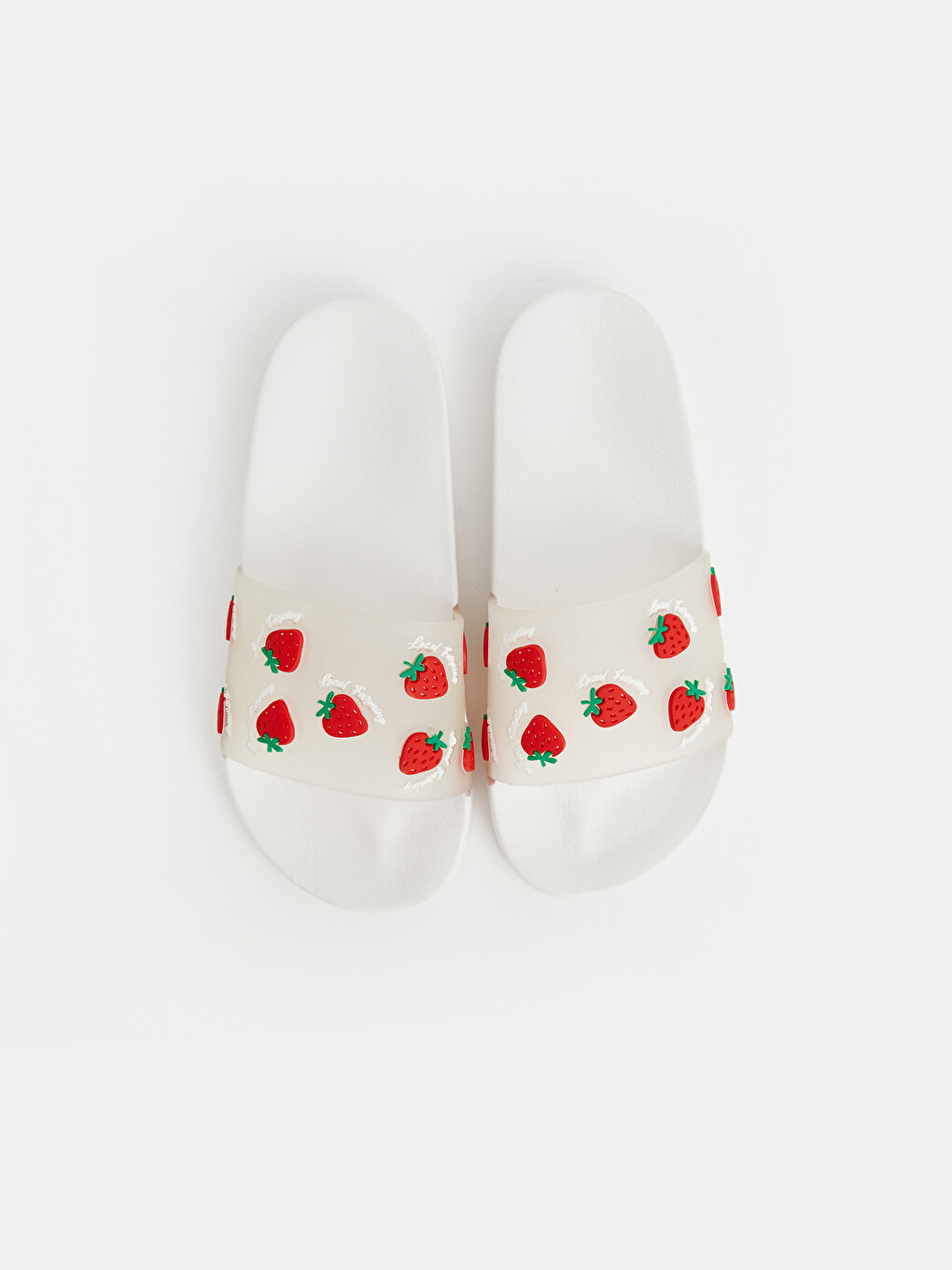 Strawberry Printed Girls' Slider-2