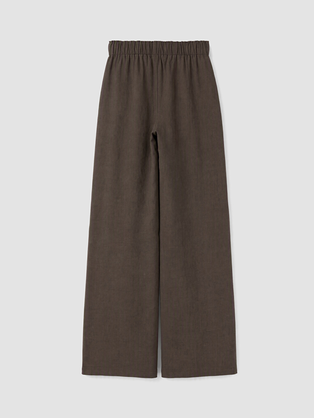 Kahverengi Beli Lastikli Geniş Paça Kadın Pantolon-2