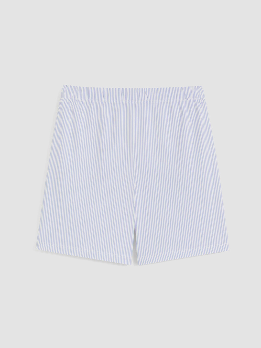 Beyaz Bisiklet Yaka Kadın Şortlu Pijama Takımı-6