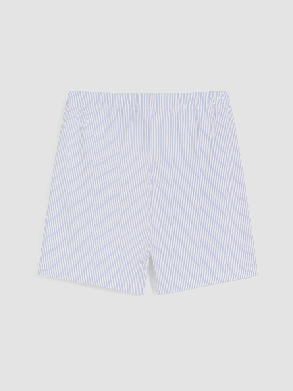 Beyaz Bisiklet Yaka Kadın Şortlu Pijama Takımı-8
