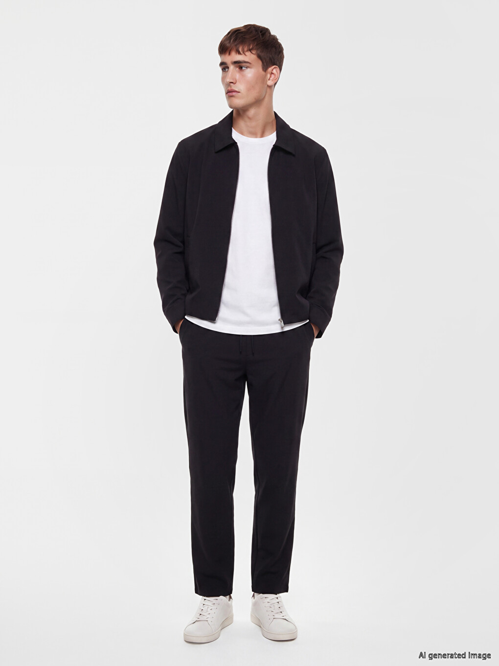Siyah Regular Fit Erkek Pantolon
