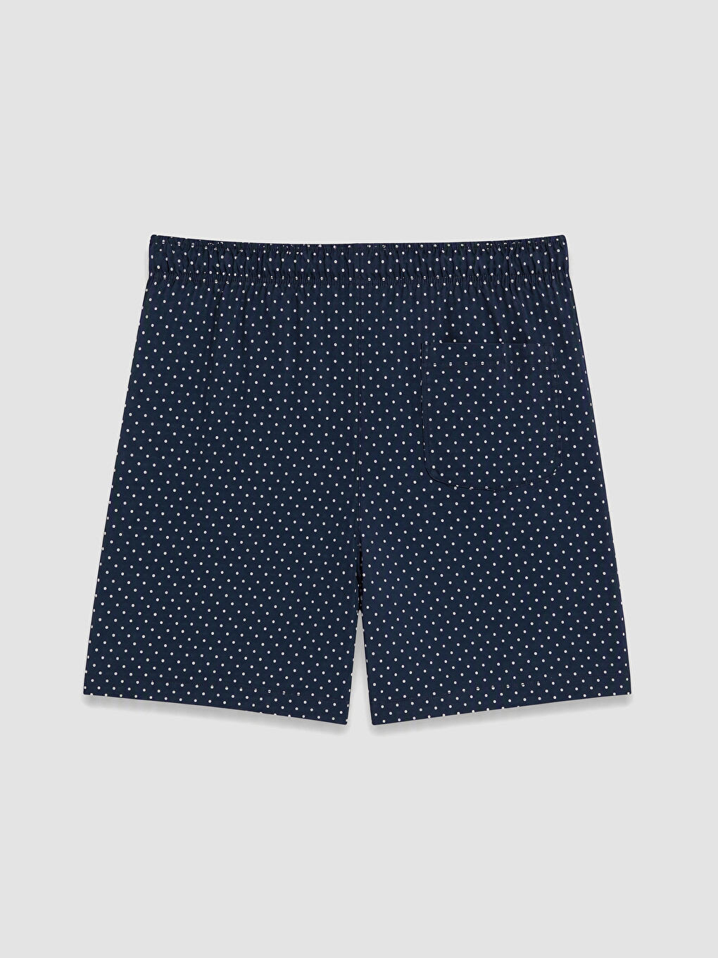 Lacivert Bisiklet Yaka Puantiyeli Kadın Şortlu Pijama Takımı-8