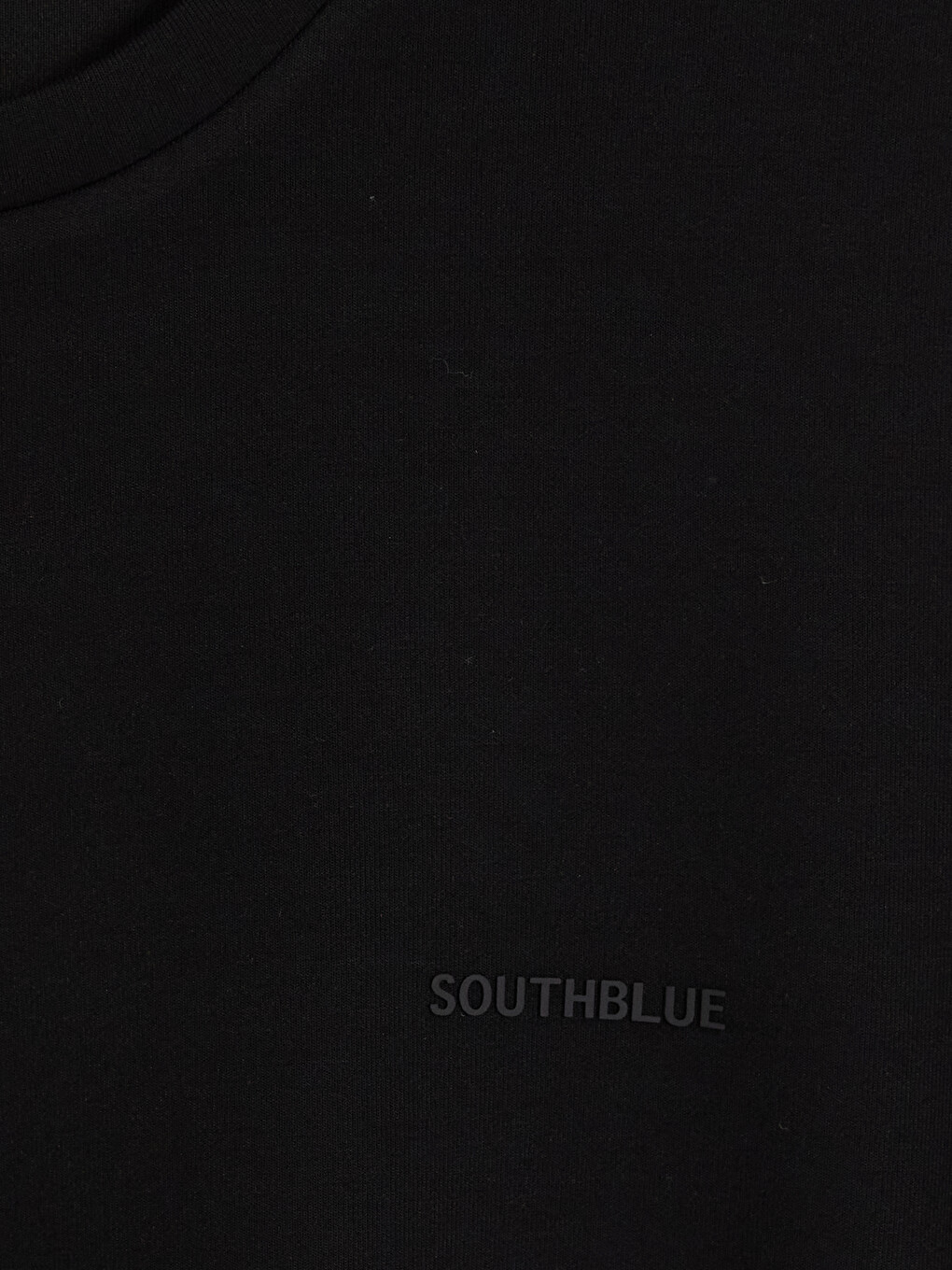 Siyah Bisiklet Yaka Baskılı Sweatshirt-5