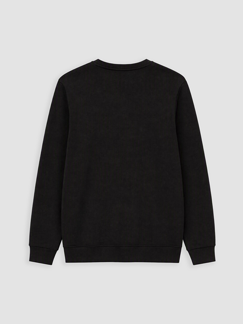 Siyah Bisiklet Yaka Baskılı Sweatshirt-6