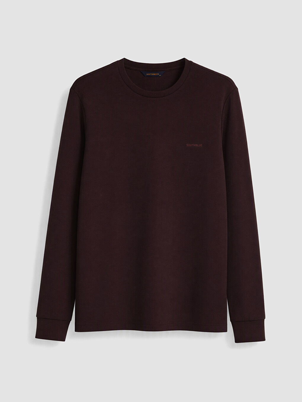 Mürdüm Bisiklet Yaka Baskılı Erkek Sweatshirt