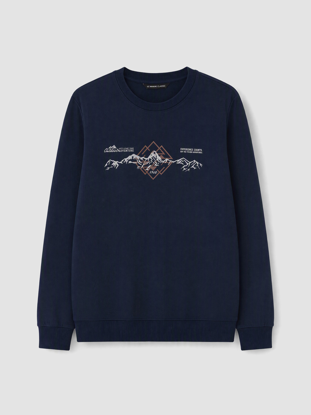 Crew Neck Printed Men's Sweatshirt