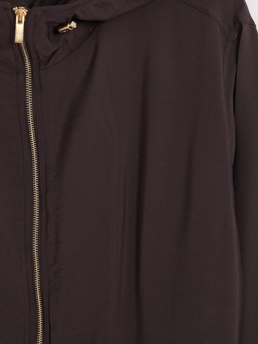 Woman Brown Modest Hooded Abaya-6