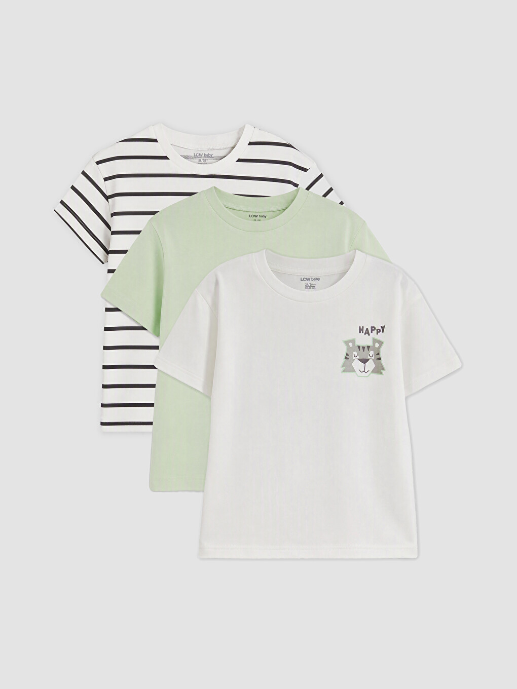 3-pack Crew Neck Baby Boys' T-shirt