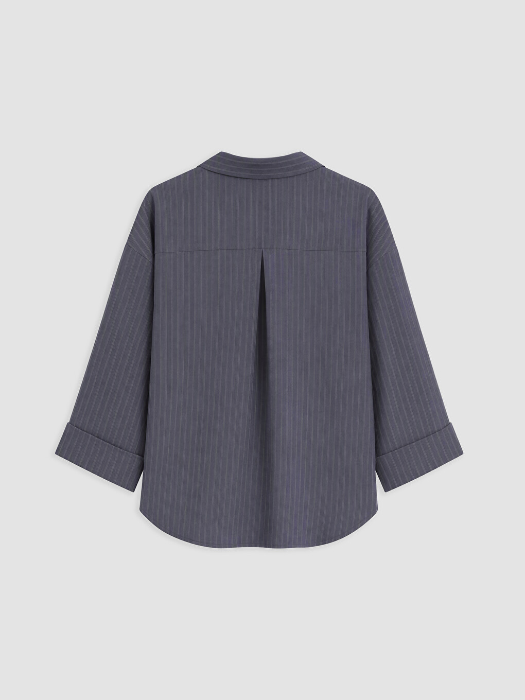 Folded Wrist Striped Women's Shirt-1