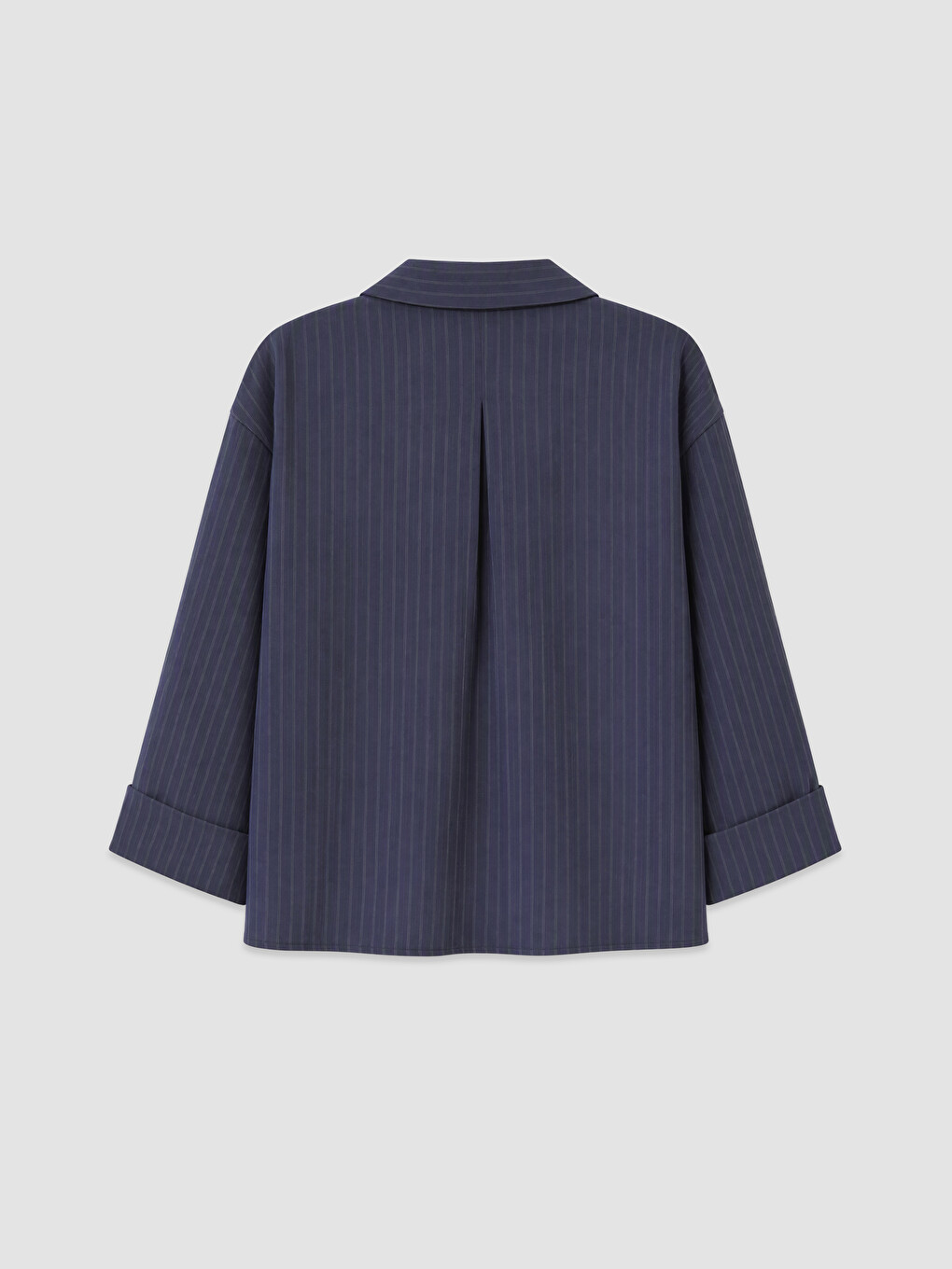 Folded Wrist Striped Women's Shirt-1