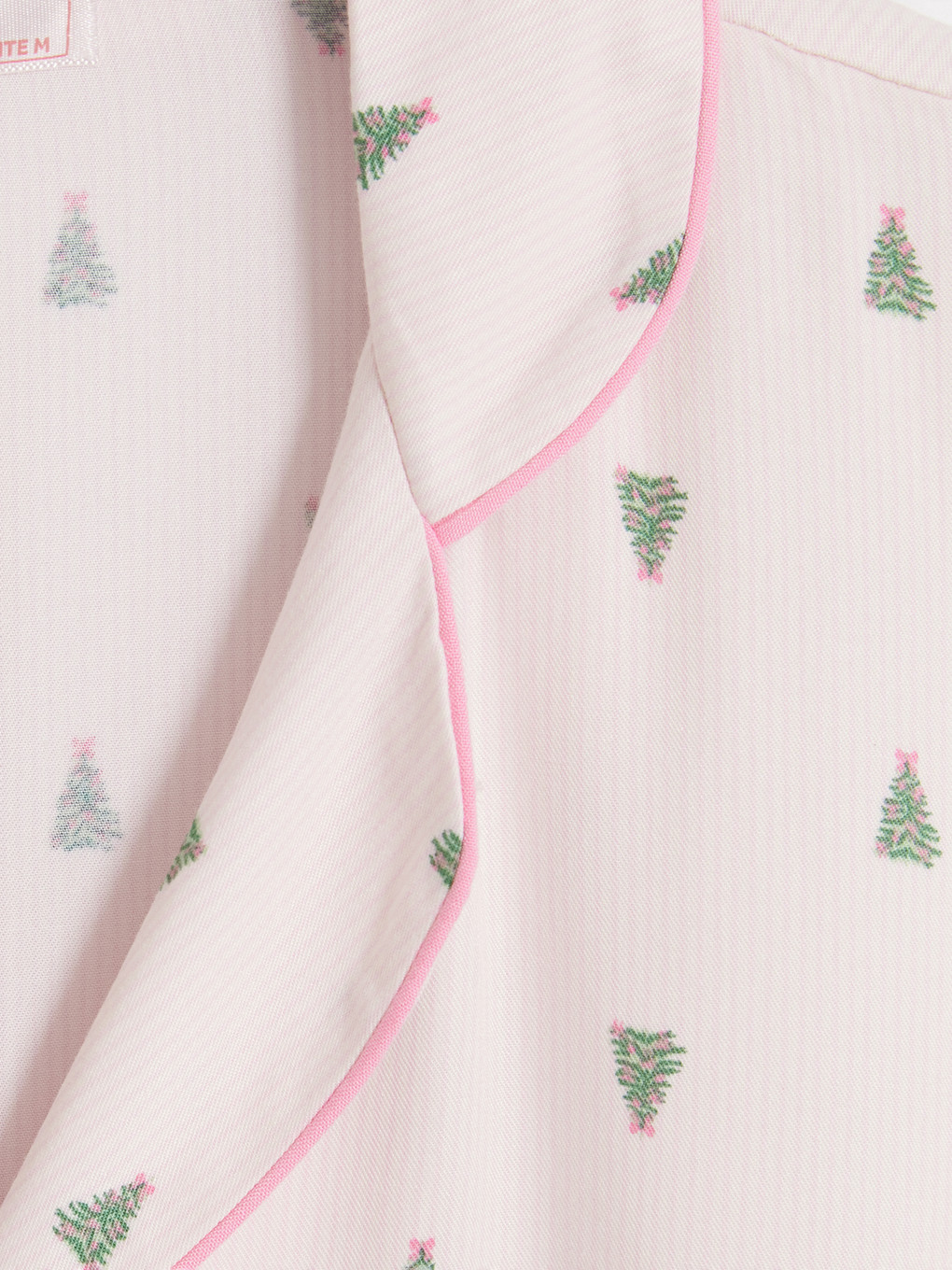 Pembe Yılbaşı Temalı Kadın Pijama Takım-9
