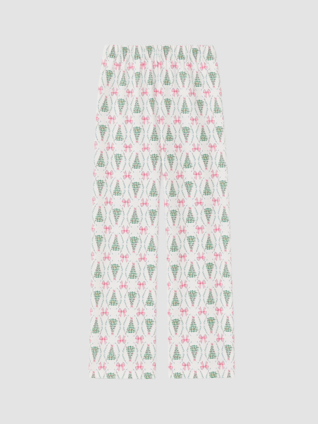Ekru Yılbaşı Temalı Kadın Pijama Takımı-9