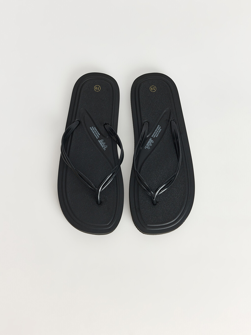 Woman Black Flip Flops-2