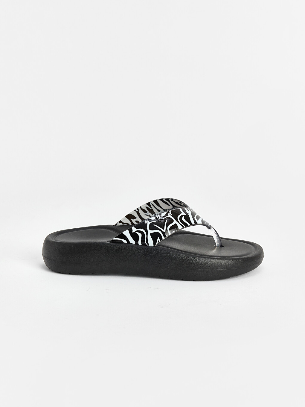 Karışık Zebra Desenli Kadın Parmak Arası Terlik-2
